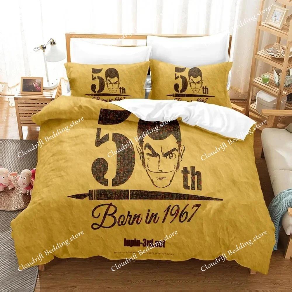 Lupin 3D Print Anime Duvet Cover Set Single Double Queen King Size Bedding Set for Boys Duvet Cover Bed Set Quilt Cove