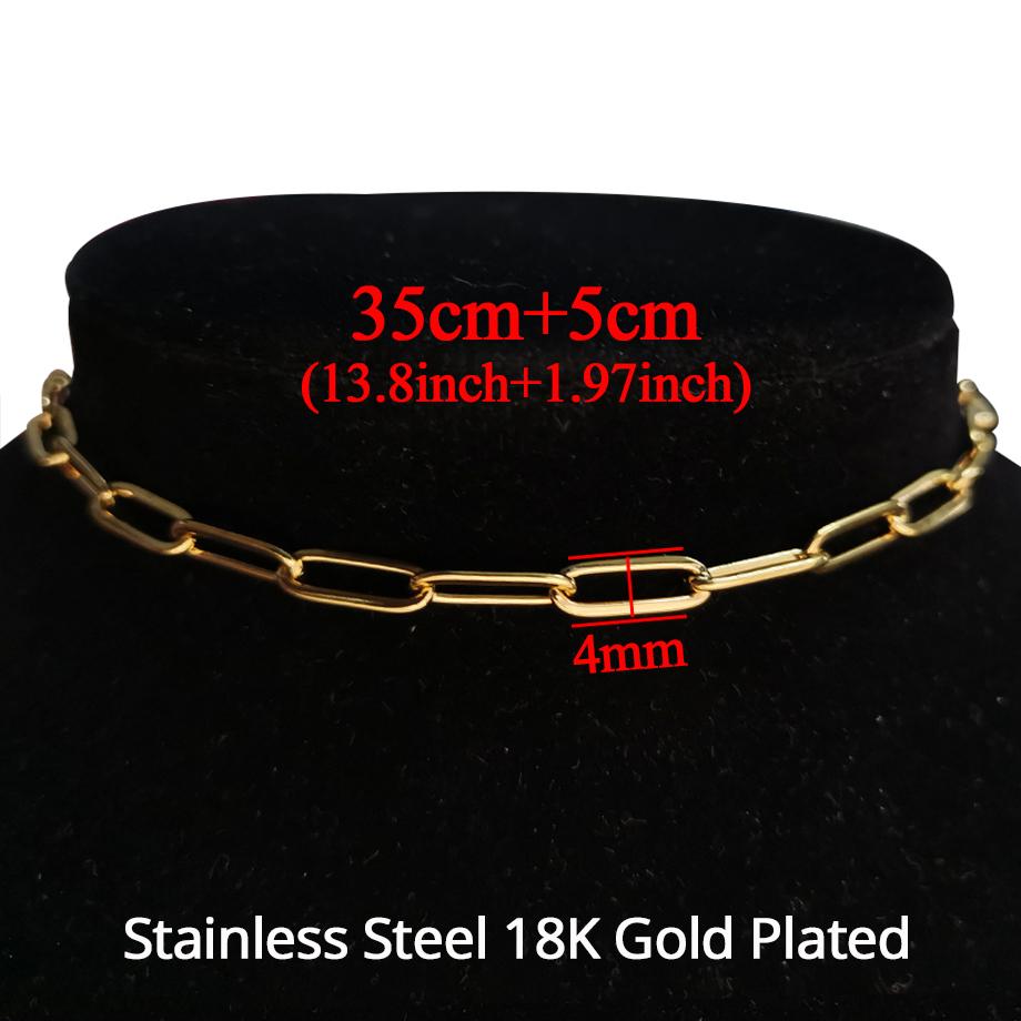 2025 High Quality Clavicle Blade Chains Dropshipping Women Gold Silver Color Stainless Steel 35+5cm Snake Choker Necklace Chain