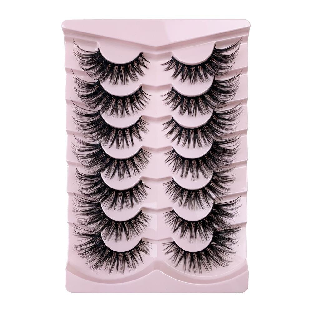 3D false eyelashes 7 pairs of thick natural three-dimensional curled fluffy simulated pair of eyelashes