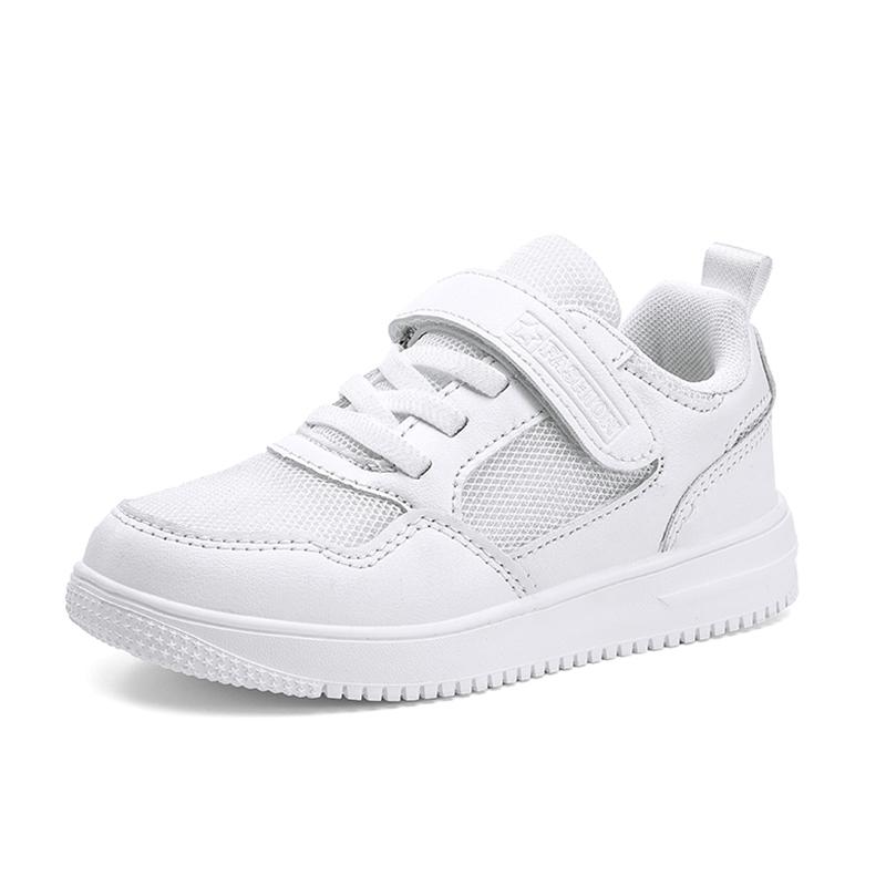 

Boys Shoes Sneakers Leather Children Comfortable Flat Shoes Black White Shoes for Kids Girls School Walking Footwear Non Slip 38