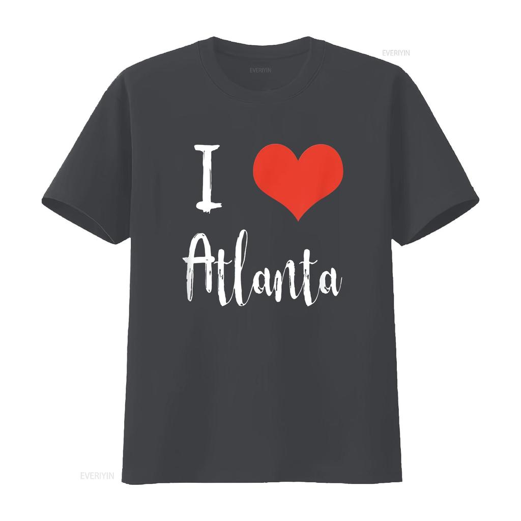 I Love Atlanta T Shirt vintage Washed Top For Everyday Wear Slightly Soft Stylish Versatile fashion homme designer clothes