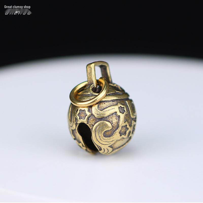Pure Copper Small Bell Pendant - Creative Pet Accessory, Key Chain, or Bag Charm