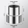 Stainless Steel Ventilation Pipe Fittings Multiple Sizes Ducting Connector