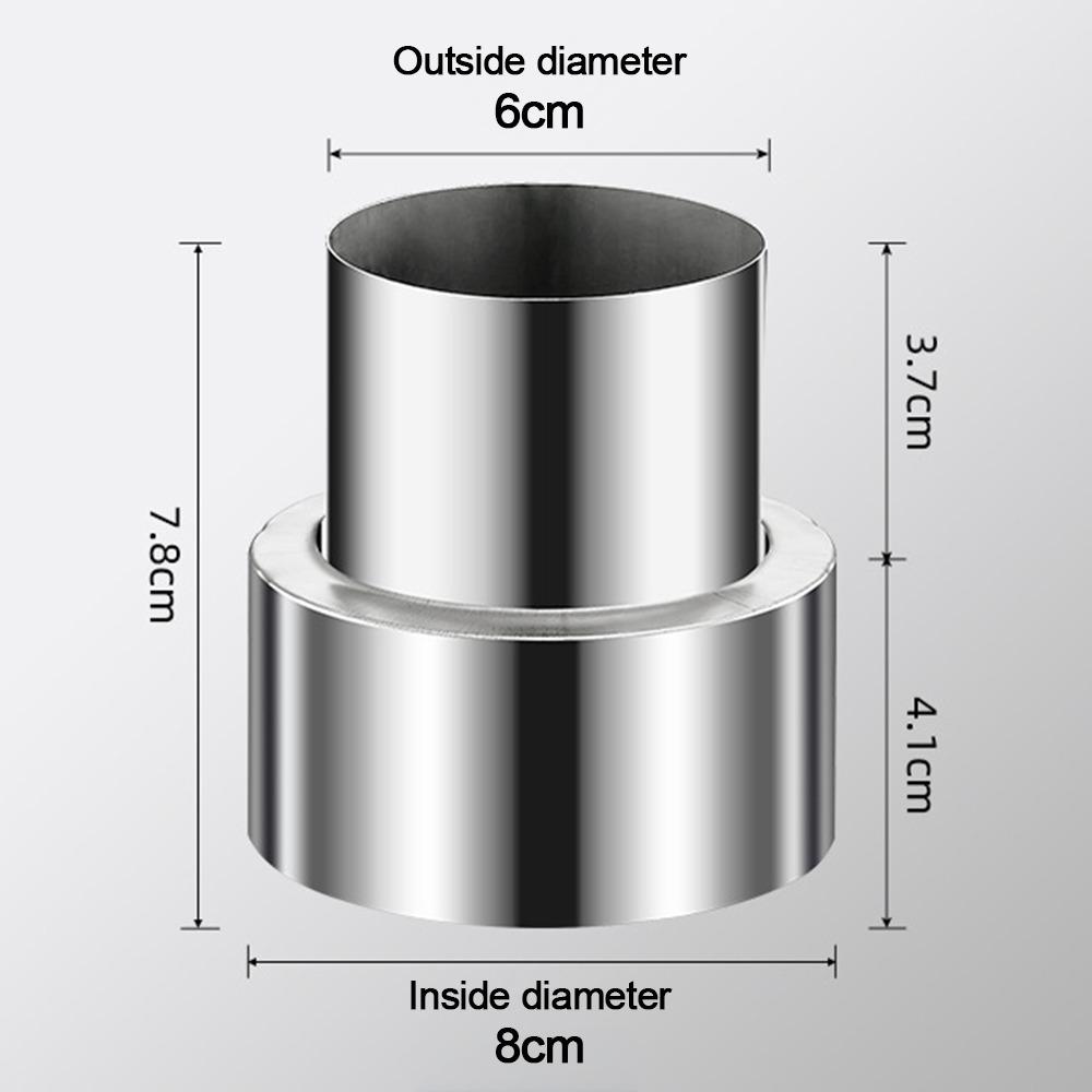 Stainless Steel Ventilation Pipe Fittings Multiple Sizes Ducting Connector