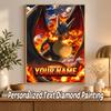 Charizard Custom Name Diamond Painting Personalized 5D Full Drill DIY Diamond Art Home Decor