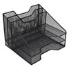 3 Tier Paper Tray Metal Mesh Desktop Organizer Sorter Letter File Document Storage Rack Office Supplies
