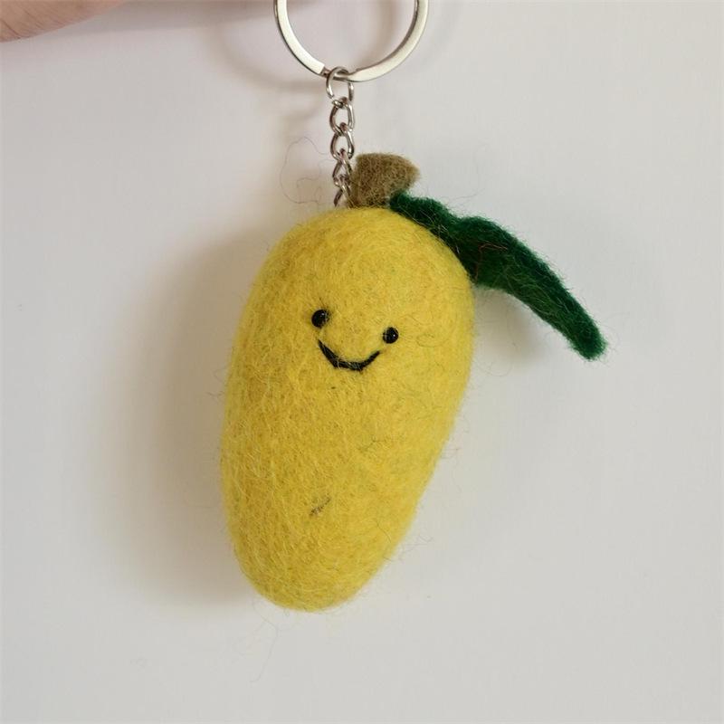 Nepal Wool Felt Fruit & Vegetable Pendant Keychain Plush Doll
