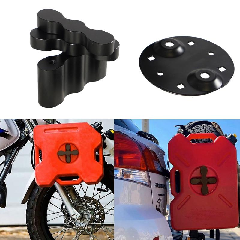 Gas n Fastener and Aluminum Alloy Holder Oil s Petrol n Bracket Pack Mount Fit for Motorcycle -Road Vehicle