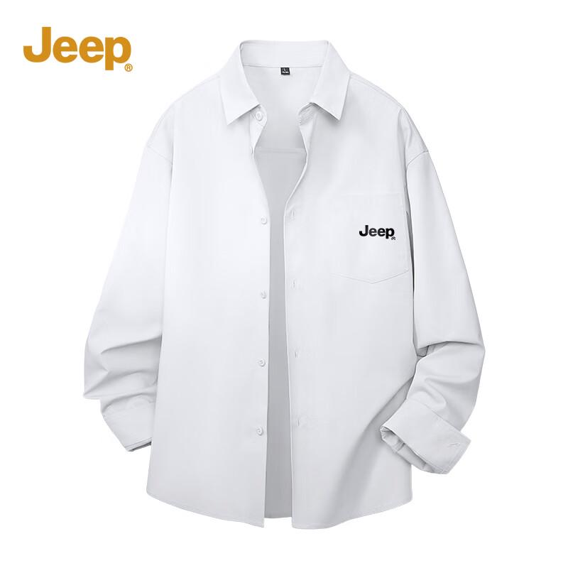 JEEP Men s Long-Sleeved Anti-Wrinkle Business Casual Shirt XL