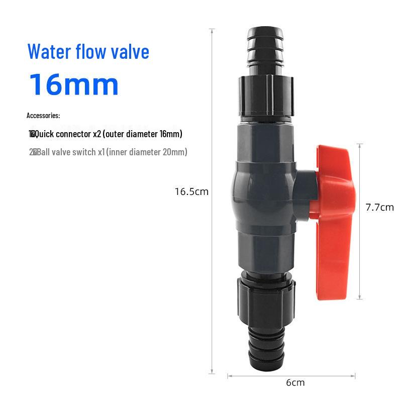 Fish Tank Quick-Connect Hose Valve with Flow Adjustment for Easy Water Changes