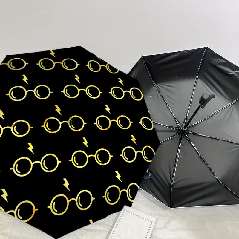 1PC Warner Glasses Lightning bolt Umbrella-8-Rib Reinforced, Automatic Open, Lightweight & Durable-A30