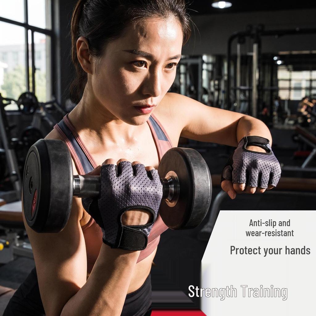 Unisex Non-Slip Half-Finger Workout Gloves - Ideal for Pull-ups, Cycling, and Preventing Calluses