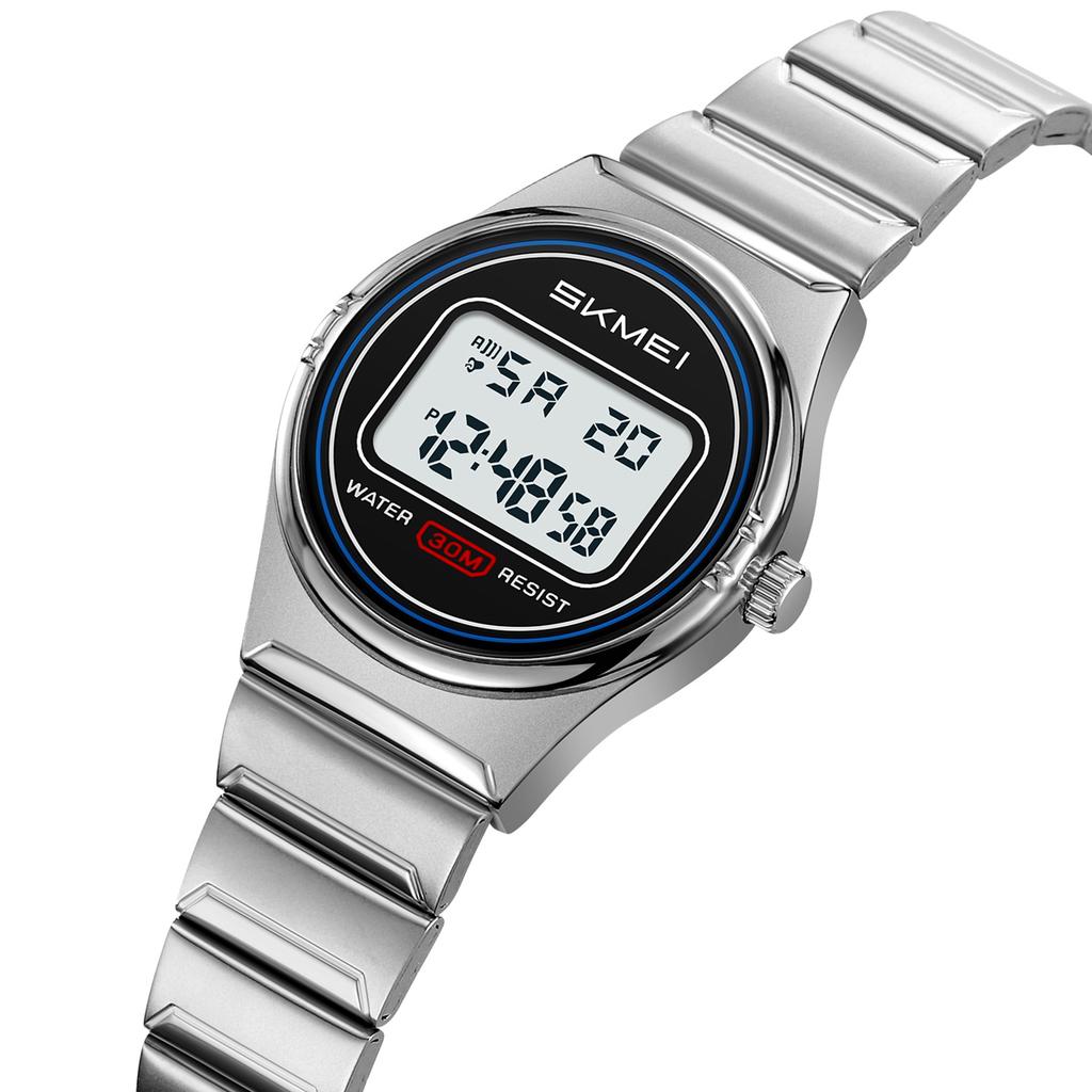 SKMEI Luxury Watches Waterproof Sports Ladies Small Dial Digital Stainless Steel Wristwatches Women Electronics Watch