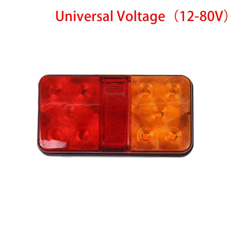 12V 80V LED Rear Tail Light High Lumen Electric Bike Scooter Waterproof Brake Stop Lamp for Safe Evening Rides