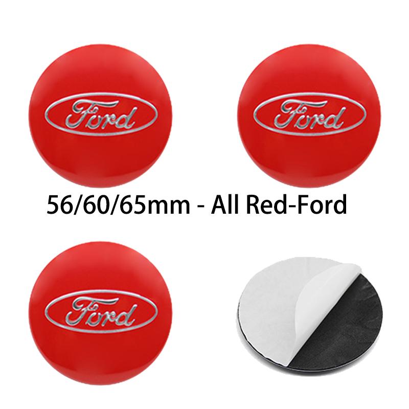 4pc 56 60 65mm Car Badge Emblem Car Wheel Center Hub Caps Stickers For Ford Focus 2 3 MK3 MK4 Fiesta Kuga Explorer Mondeo Stylin