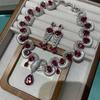 Liu Yifei'S Same Spirit Snake Luxury Bridal Jewelry Set, All Zircon Necklace, Zircon Earrings Jewelry.