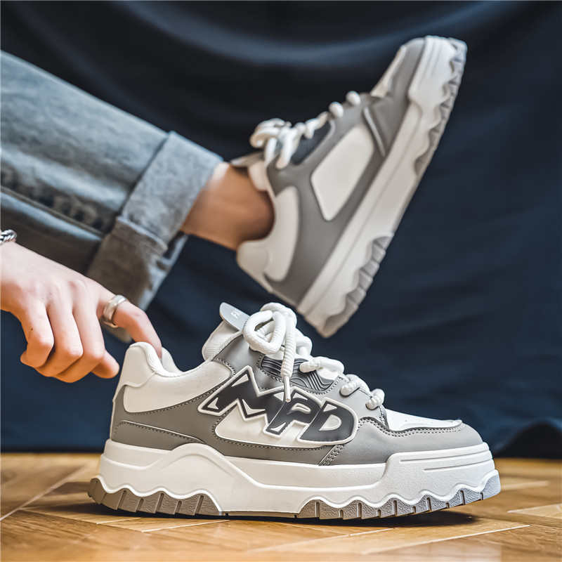 Fashion With Lacing Grey Man Male Boots Boot Sneakers Shoes Size 41 Sport Resort Kawaiis Supplies Sapato Tenya Tenis Tenys Snaeker