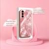 Pink Glitter Crystal Rose phone case s26 ultra case quad lock glass for Samsung Galaxy S26 S25 S24 S23 S22 FE Ultra Plus