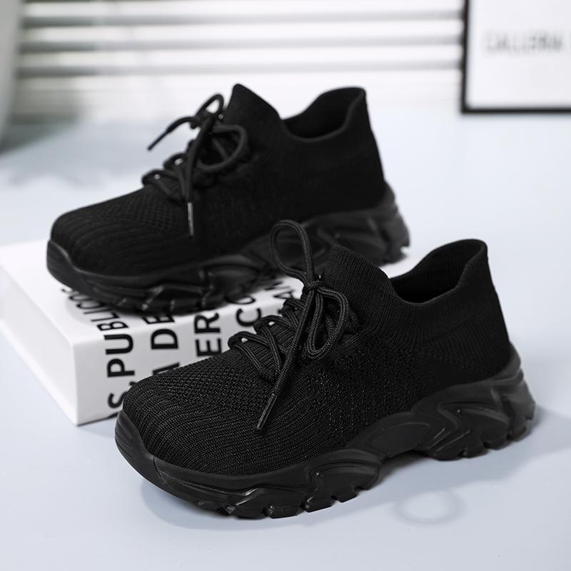 Women's New 2025 Red Casual Sports Shoes Breathable Thick Sole Old Fashioned Shoes Comfortable Flight Knit Mesh Shoes
