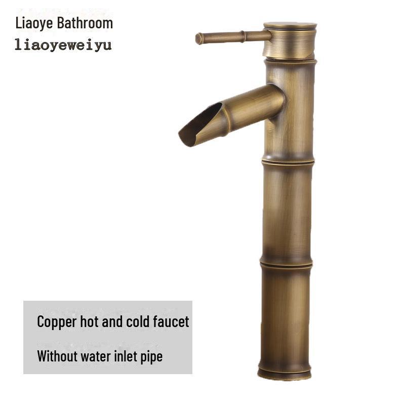 

Европейский античный медный бамбуковый смеситель для ванной – Смеситель для раковины с горячей/холодной водой для накладных раковин