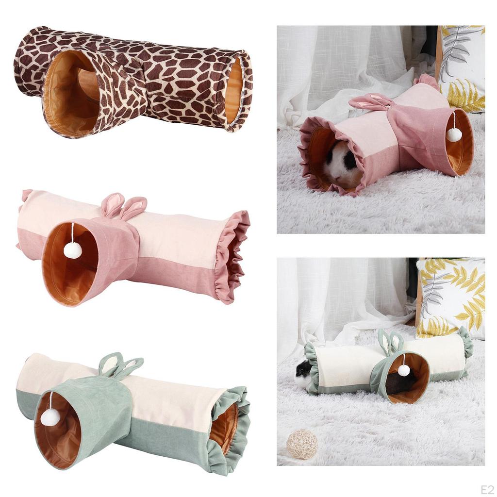 Meerschweinchentunnel & Hamsterröhren, Faltbar - Grau, Für Kleintiere Wie Ratten, Frettchen, Kaninchen
