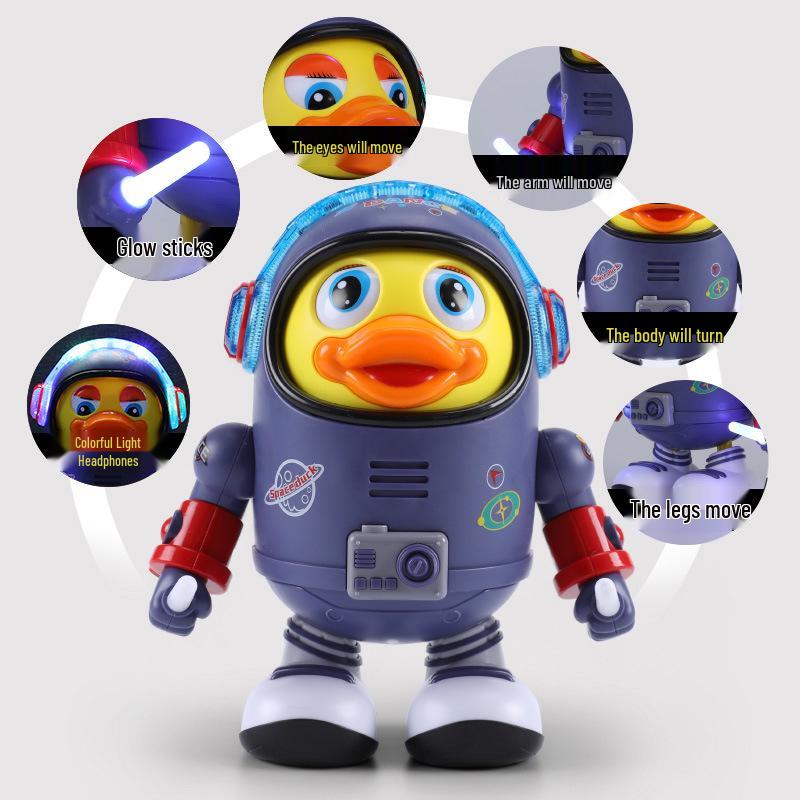 Electric Space Duck Dancing Toy for Babies and Kids (6+ Months) – Singing Robot Duckling