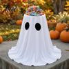Halloween Treat Holder Ghost Candy Bowl, Adjustable Height Large Holder, Trick or Spooky Outdoor Decorations Standing Storage Dish for Porch