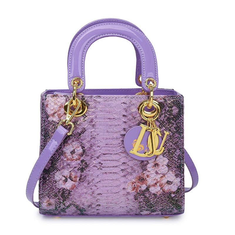 Snake-patterned Hand-held Princess Bag, Fashionable Single-shoulder Crossbody Bag, Trendy Women's Bag