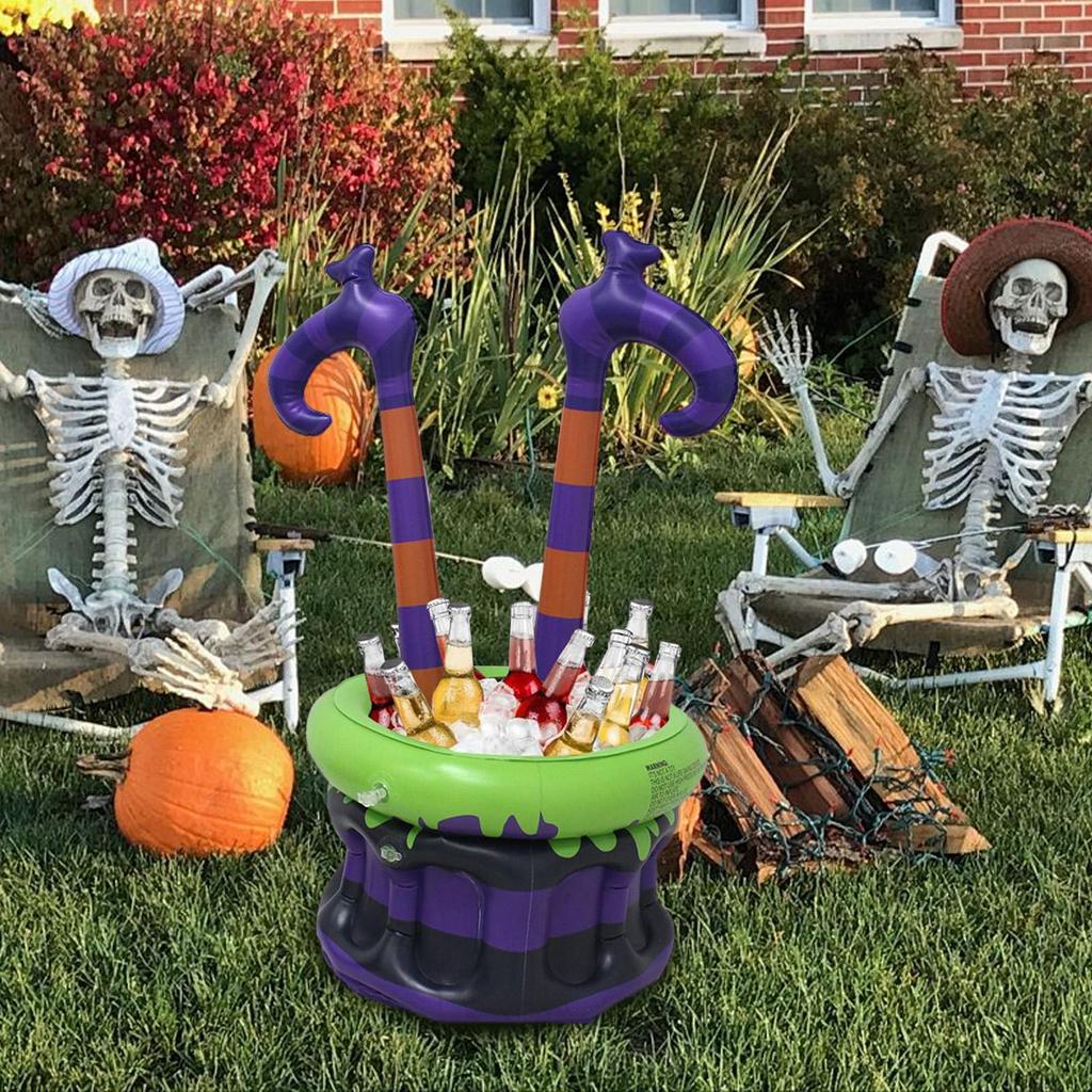 Blow Up Cooler For Parties Drinks Bucket Witch Pot Shape Portable Large Ice Bucket For Outdoor Cocktail Beach Birthday Parties