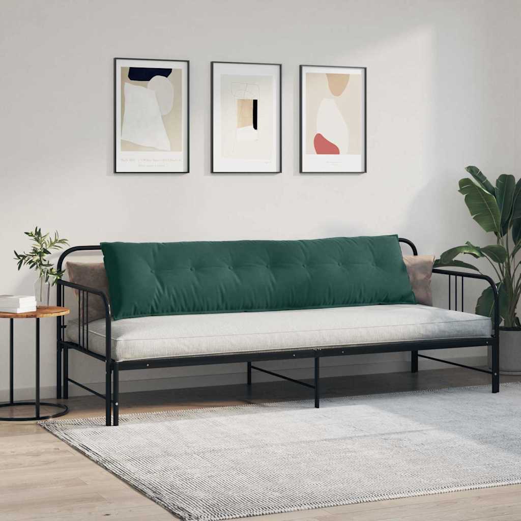 Back Cushion Dark Green 200 x 50 cm Cord Fabric