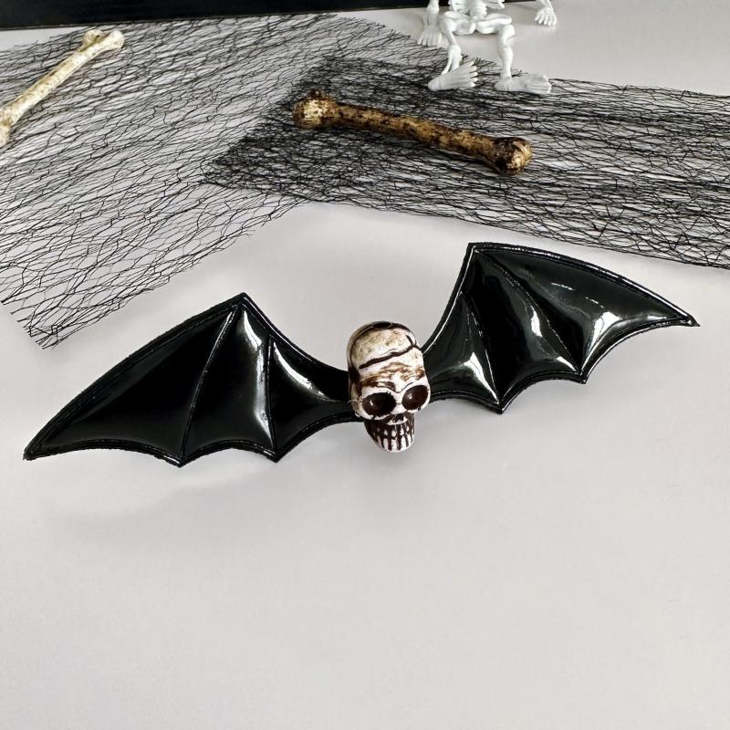 Dark Series Halloween Headwear Multi-Color Pumpkin Devil Bat Wings Side Headwear Hair Clip Funny Devilish Accessory For Parties
