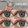 Eyeshare 2pcs Color Contact Lenses for Eyes Aurora Blue Green Colored Lenses Yearly Cosmetic Contact Lens for Eyes Beauty Makeup