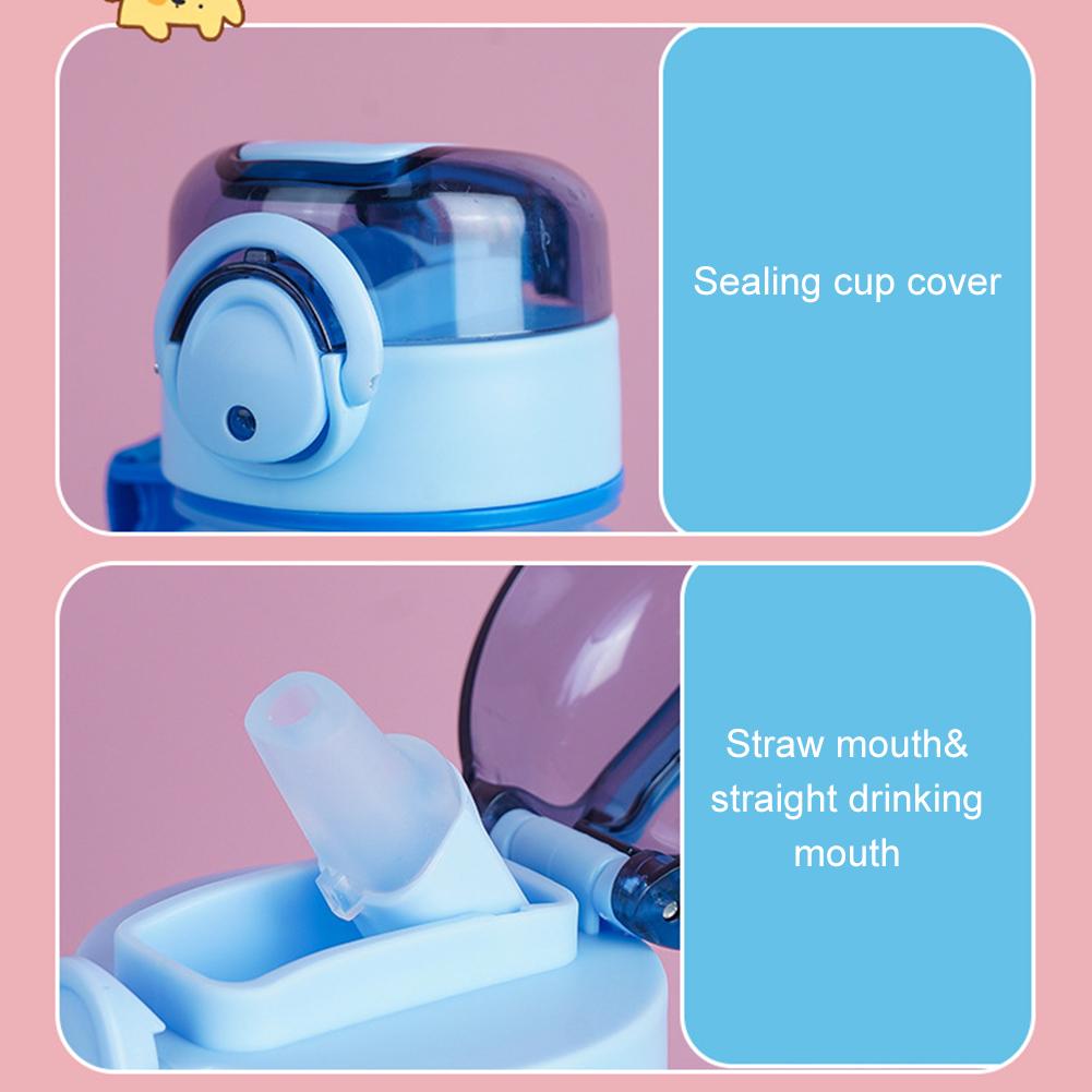 בקבוק מים 1 ליטר עם שיפוע קש בקבוק מי שתייה עמיד בפני דליפות