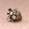 Pure Copper Strawberry Small Ornaments Fruit Season Miniatures Figurines Crafts Decorations Accessories Valentine's Day Gift
