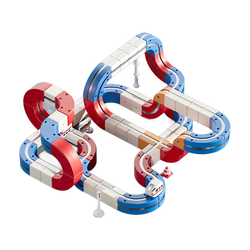 DIY Electric Anti Gravity Train Tracks Playset Toy for Kids Educational Building Blocks Rail Track Toy Set