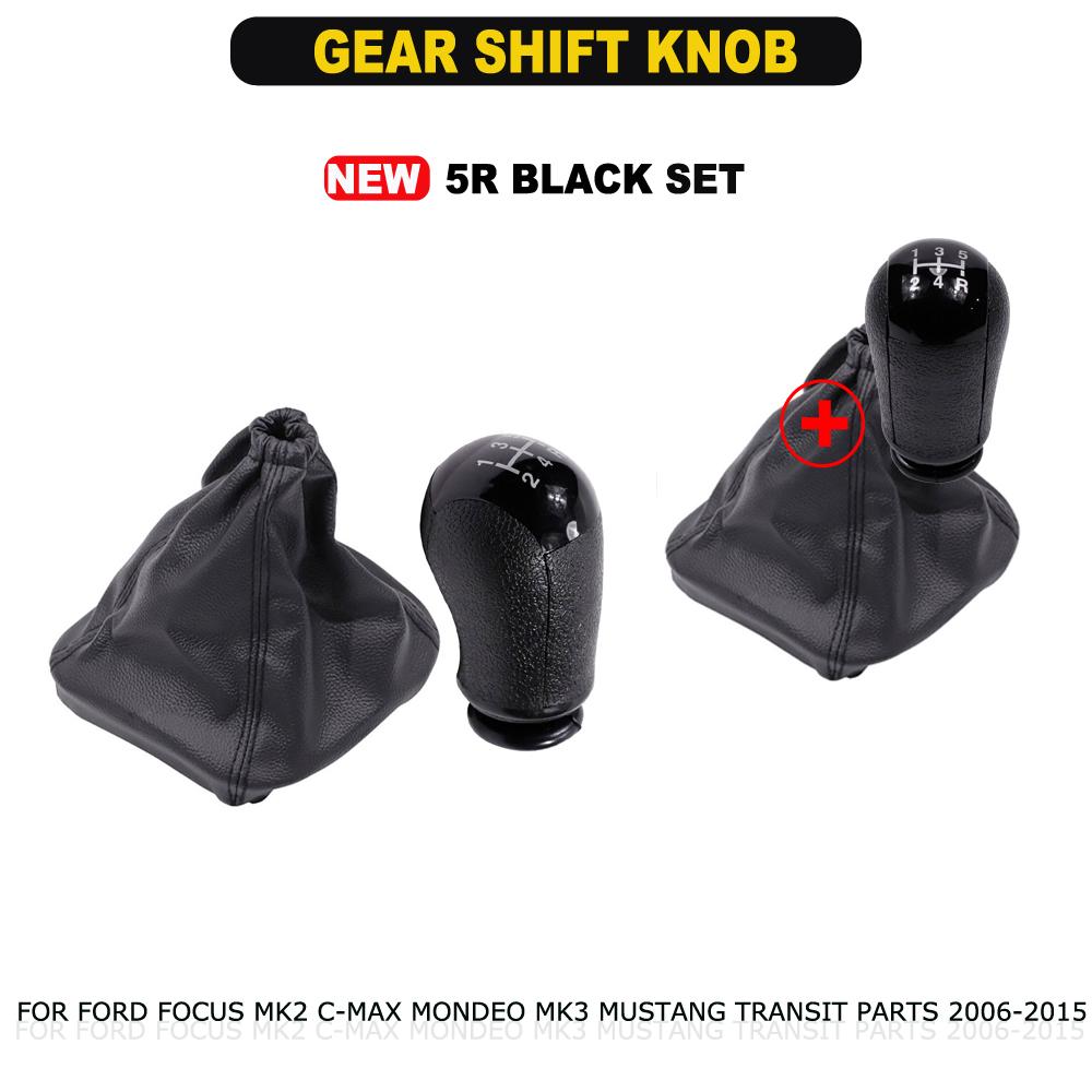 Manual 5 Speed Gear Shift Knob Stick Shifter Lever HandBall For Ford Focus MK2 C-Max Mondeo MK3 Mustang Transit Parts 2006-2015