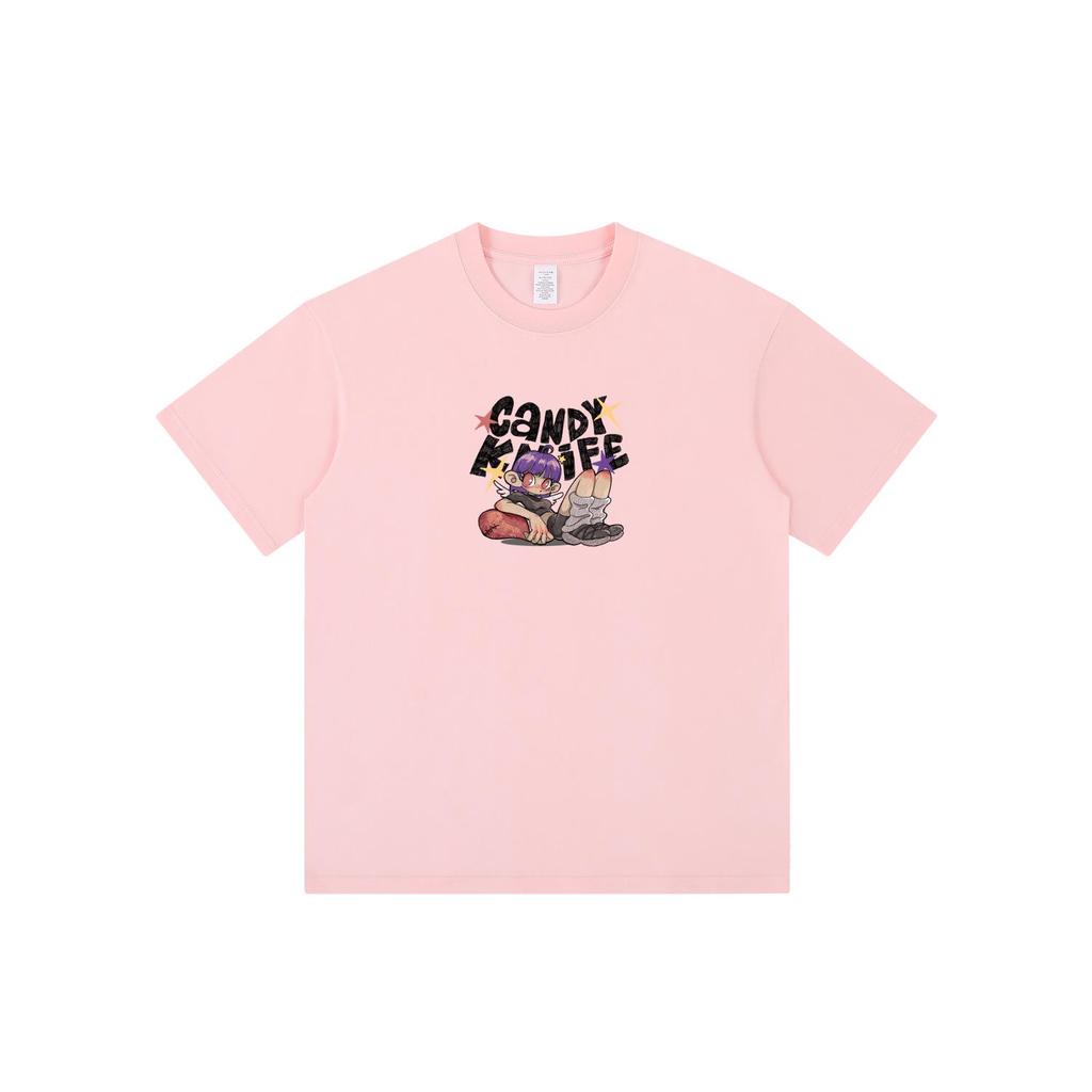 Trendy Cartoon Letter Print Japanese Streetwear T-shirt - New Versatile Short Sleeve