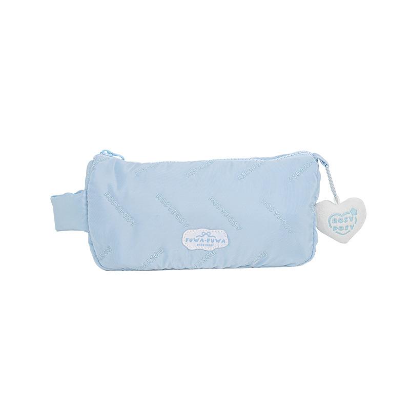 Jednobarevné pouzdro na tužky pro děti Jednoduchost Korejská móda Sáček na tužky Měkká látka Vysokokapacitní taška na uložení psacích potřeb Student