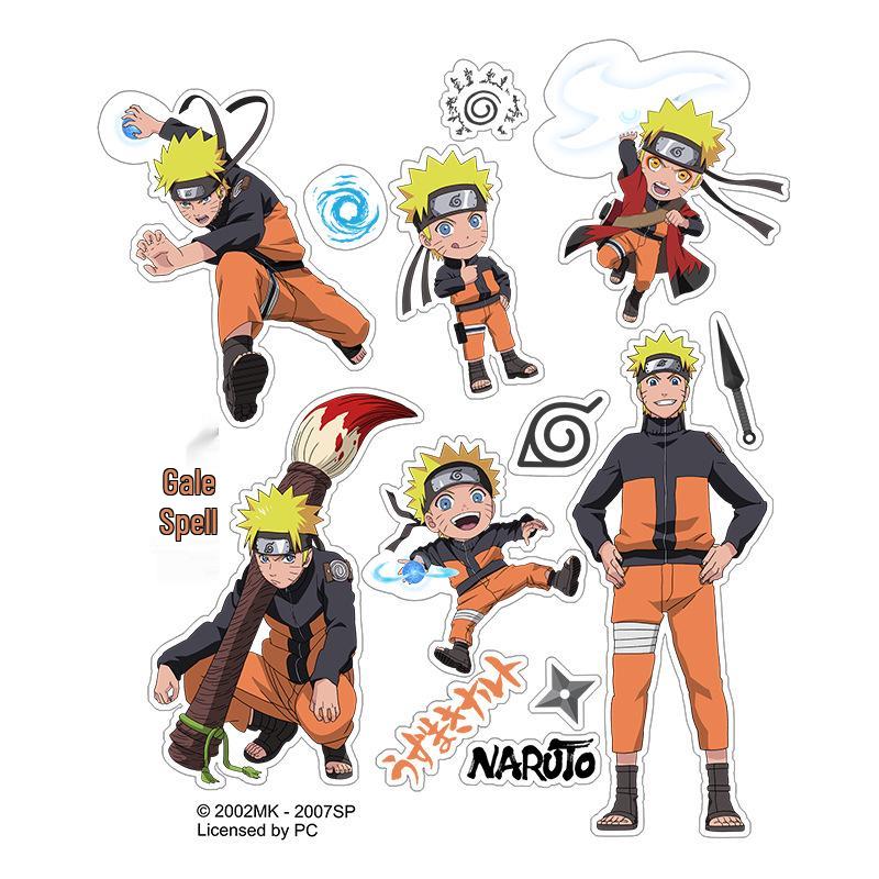 Naruto Akatsuki & Kakashi Waterproof Reusable Stickers - Genuine Merchandise