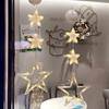 Julbelysning för inomhusbruk Stjärna Fönsterlampa Varmvit 3-pack Fönsterhängande Lampa med Sugkopp för Jul Hemma Butik Fest Gåvor