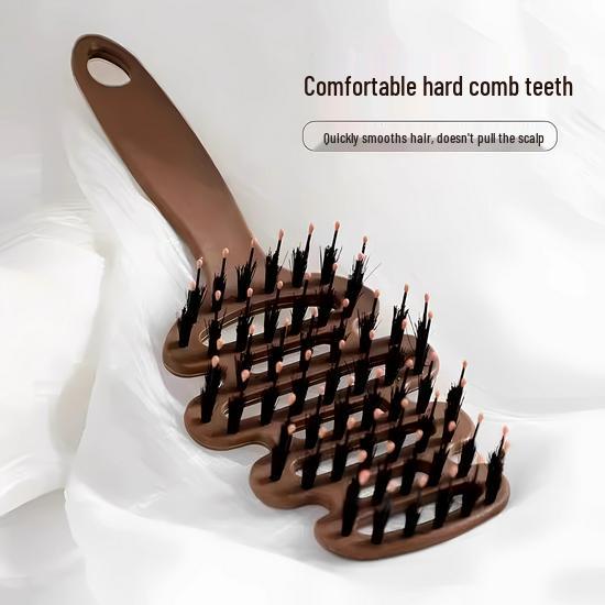 Pinecone Anti-Static Pig Bristle Massage Comb for Women