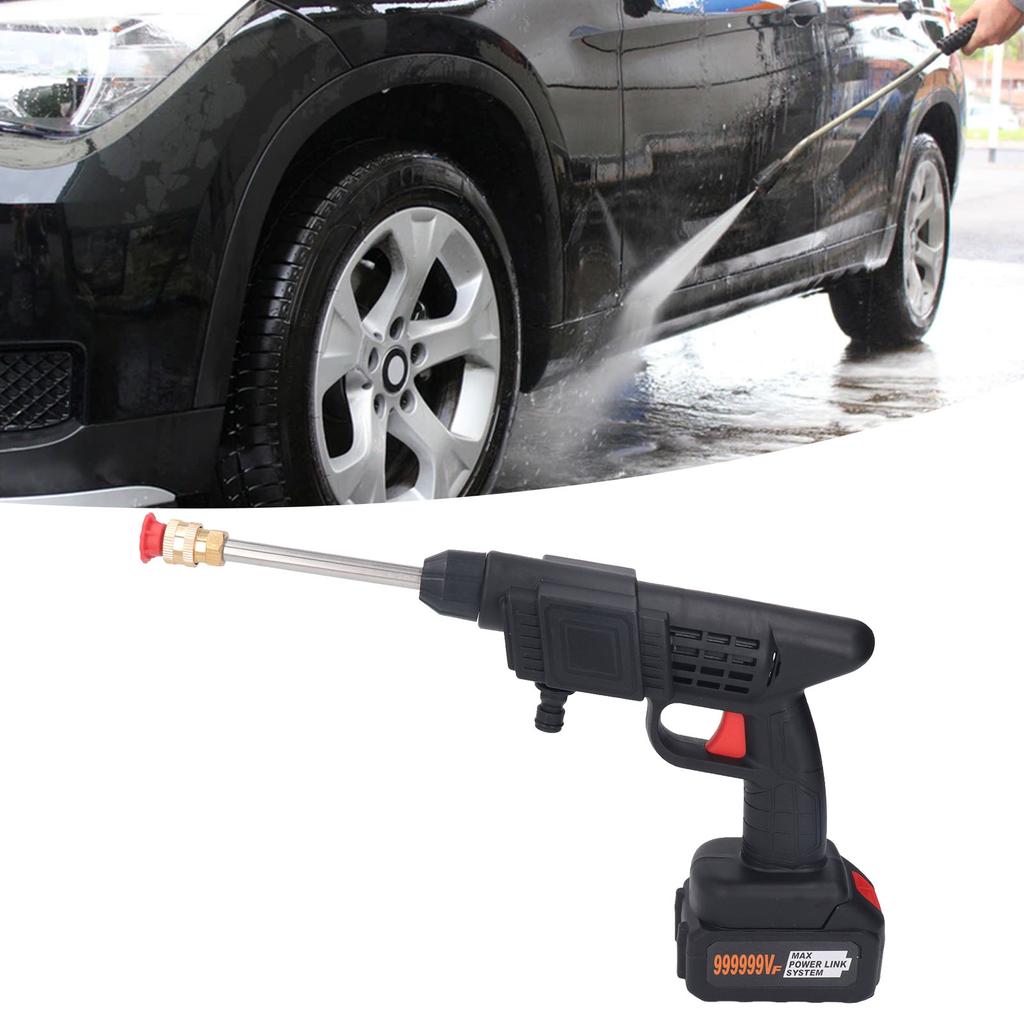 Cordless Car Washer High Pressure Handheld Power Washer Gun for Flower Watering Floor Cleaning 100‑240V EU Plug