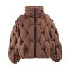 Brown Thick Big Size Keep Warm Padded Coat Long Sleeve Women Parkas Fashion Autumn Winter
