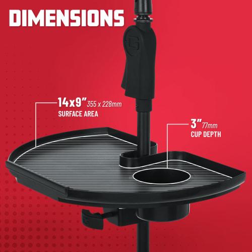 GATOR Frameworks Gator Frameworks Accessory Tray for Stands with Pick Holder (GFW-MICACCTRAYXL) (Approx. 355mm X 228mm)