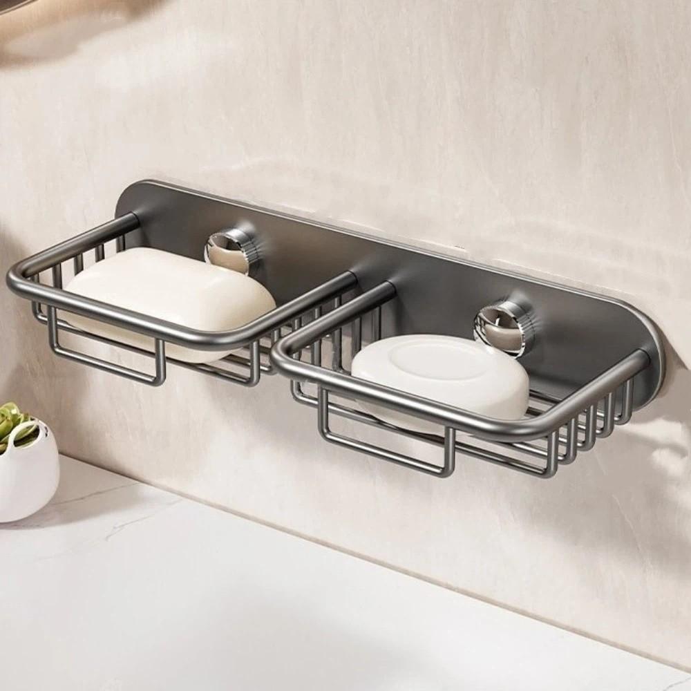 Rustproof Soap Storage Rack Self Adhesive Drainage Soap Holder Shower Storage