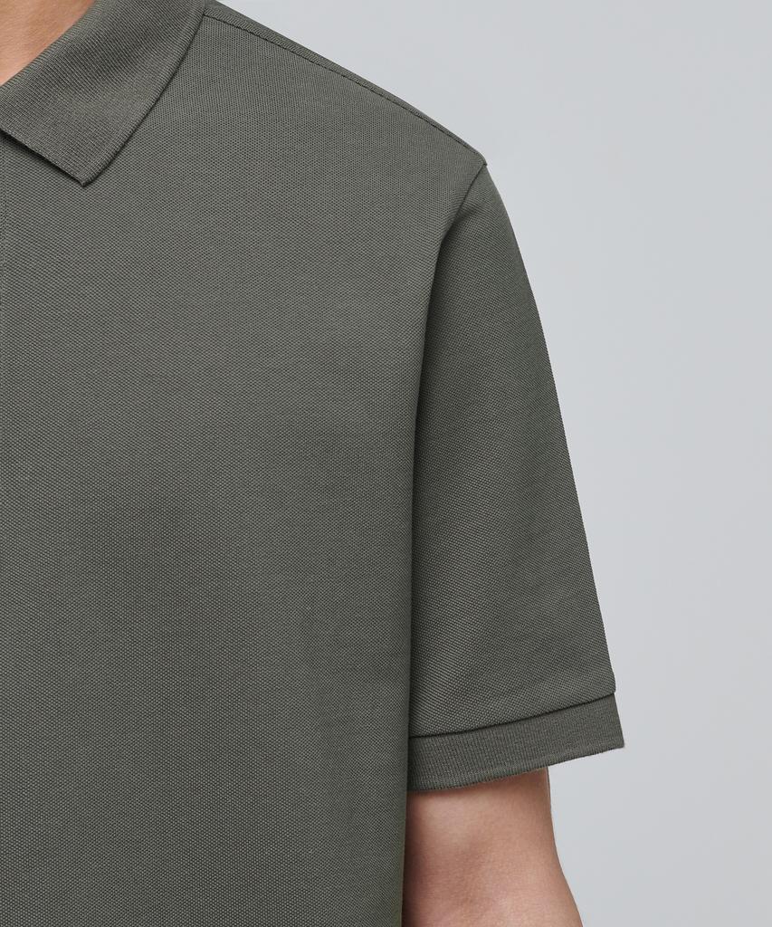MUSINSA STANDARD Basic Pique Polo Shirt [Dusty Khaki]