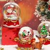 Rotating Crystal Sphere With Warm White LED Lights Resin Construction Snow Globes Battery Powered Home Decoration