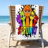 1pc SPRUNKI2 Beach Towel, Beach and Seaside Swimming Pool Equipment, Fashion Pattern, Rectangular, Travel Essentials