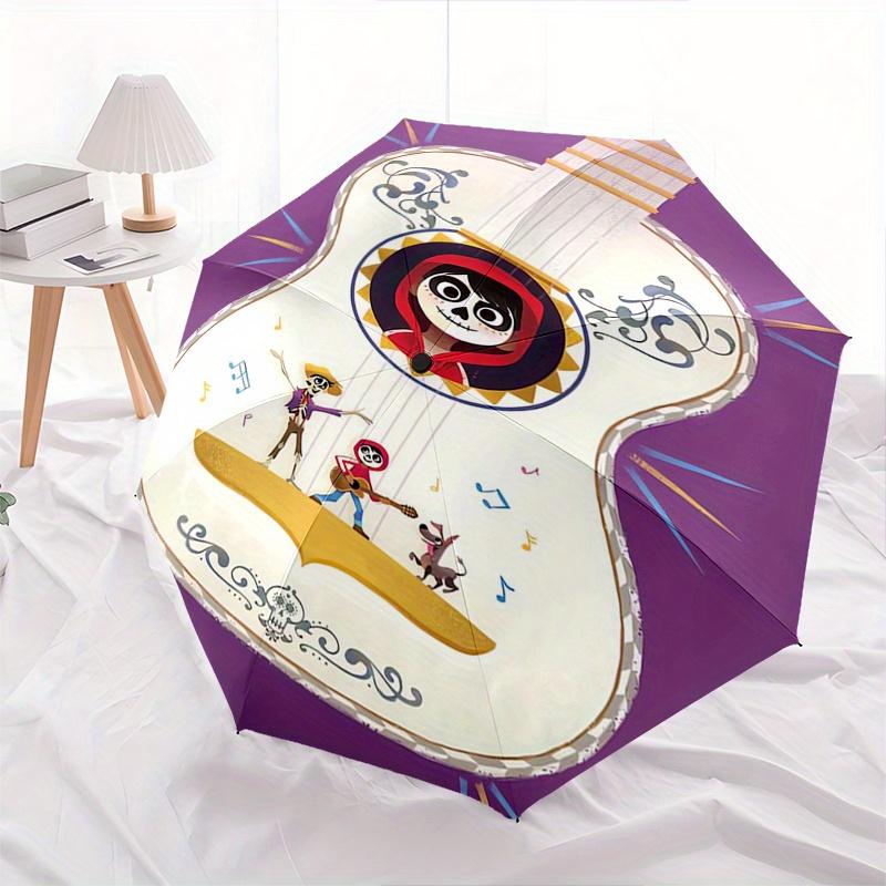 1pc CoCo Automatic Folding Umbrella: Compact 8 Bone Design Cartoon Outdoor Travel Companion, Business Umbrella, Christmas Valentine's Day Bi