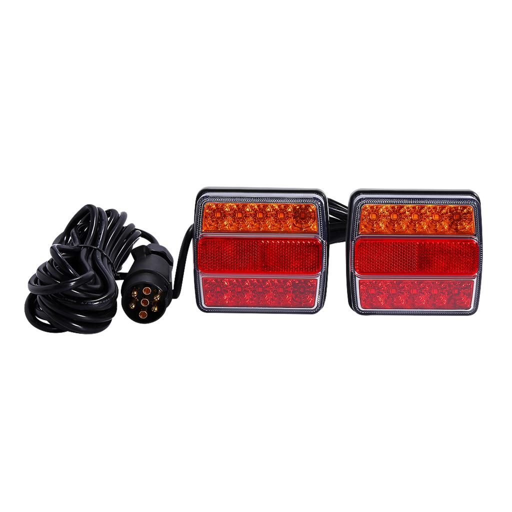 Universal 7 Pin LED Tail Lights for Trucks Trailers Tractors Buses 2835 LED Beads Brake Reverse Turn Signal Lights